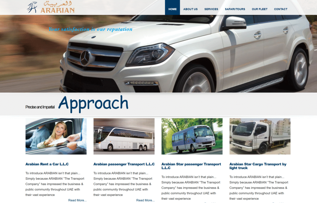 Arabian Transport: A Case Study in Digital Presence