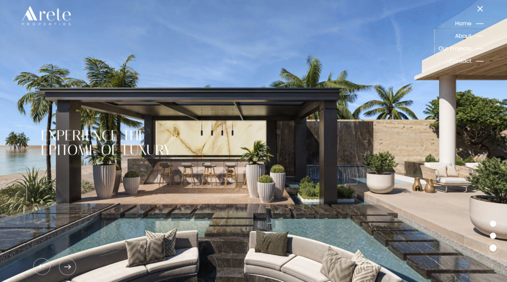 Arete Properties: A Case Study in Luxury Real Estate Web Design